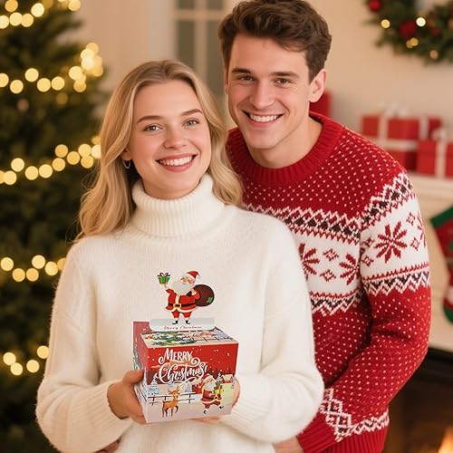 Vista 34 de Caja de dinero para regalo en efectivo, caja de regalo de Feliz Navidad, caja de regalo sorpresa, caja de dinero con soporte para dinero en efectivo