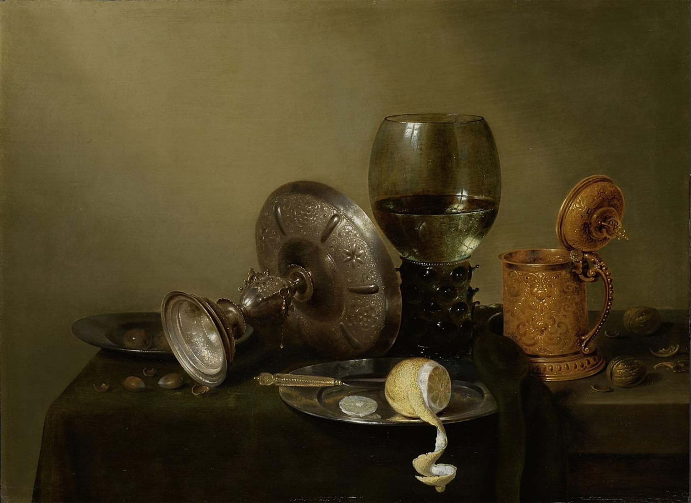 Tableau nature morte Willem Claesz Heda affiche toile 60x90cm