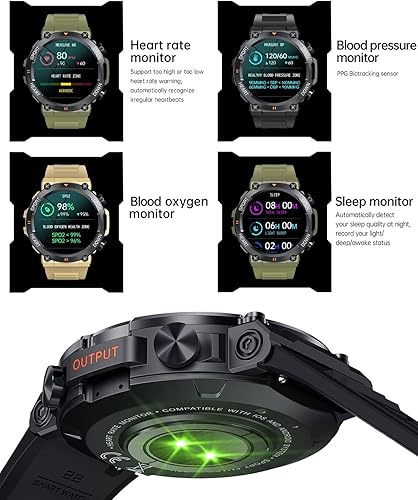 Miniatura 3 de Relojes inteligentes para hombre, para hacer o responder llamadas, relojes inteligentes resistentes para hombres, deportes al aire libre, reloj de