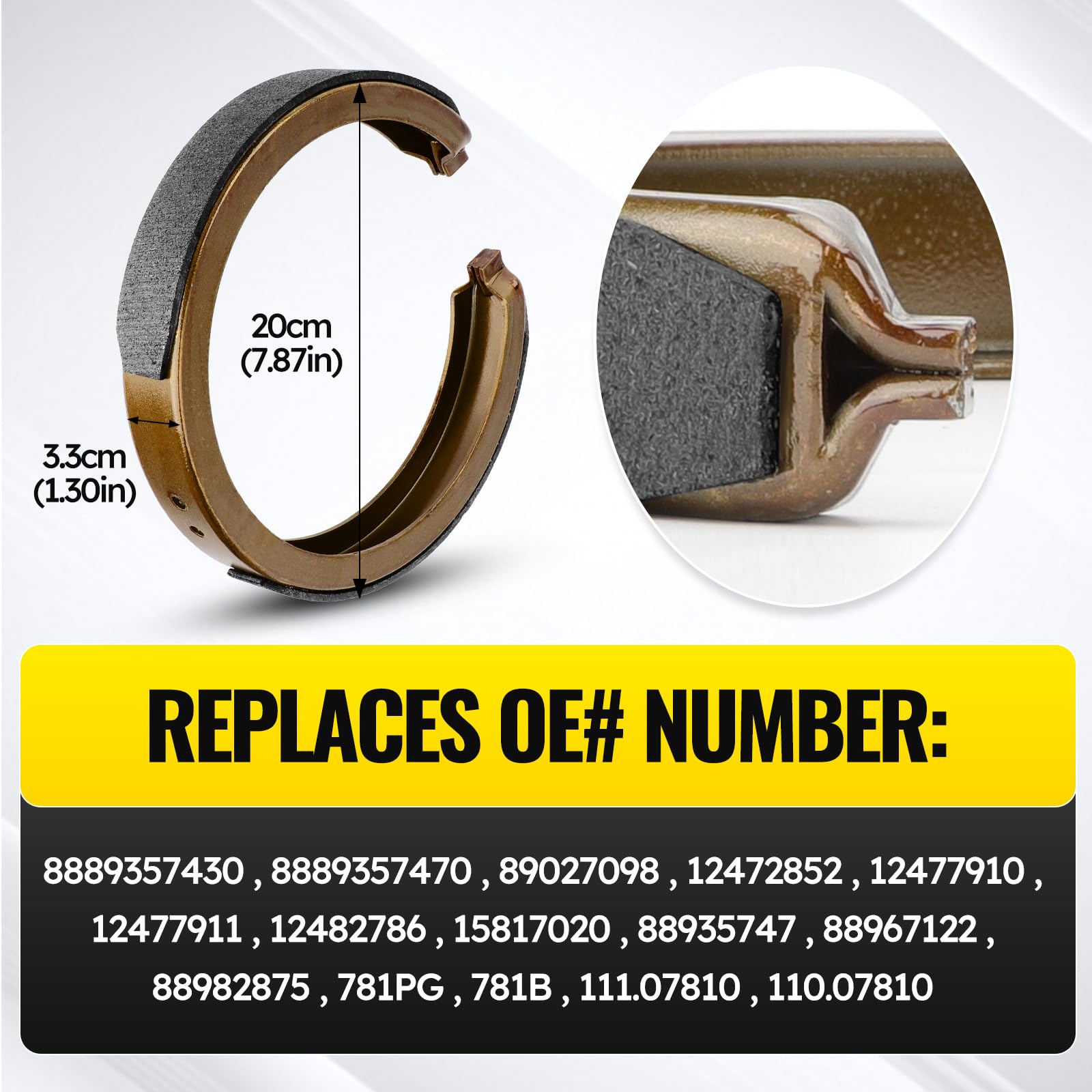 14781B Bonded Parking Brake Shoe BY ACDelco