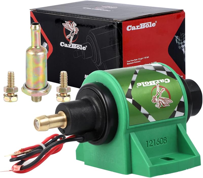 Bomba elétrica de combustível diesel CarBole 12D 12 V 35 GPH para carburador – 1 unidade