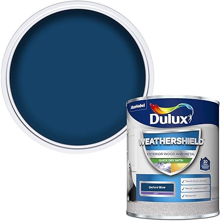 Dulux 750 Ml Weather Shield Quick Dry Satin Paint Oxford Blue Amazon Co Uk Car Motorbike