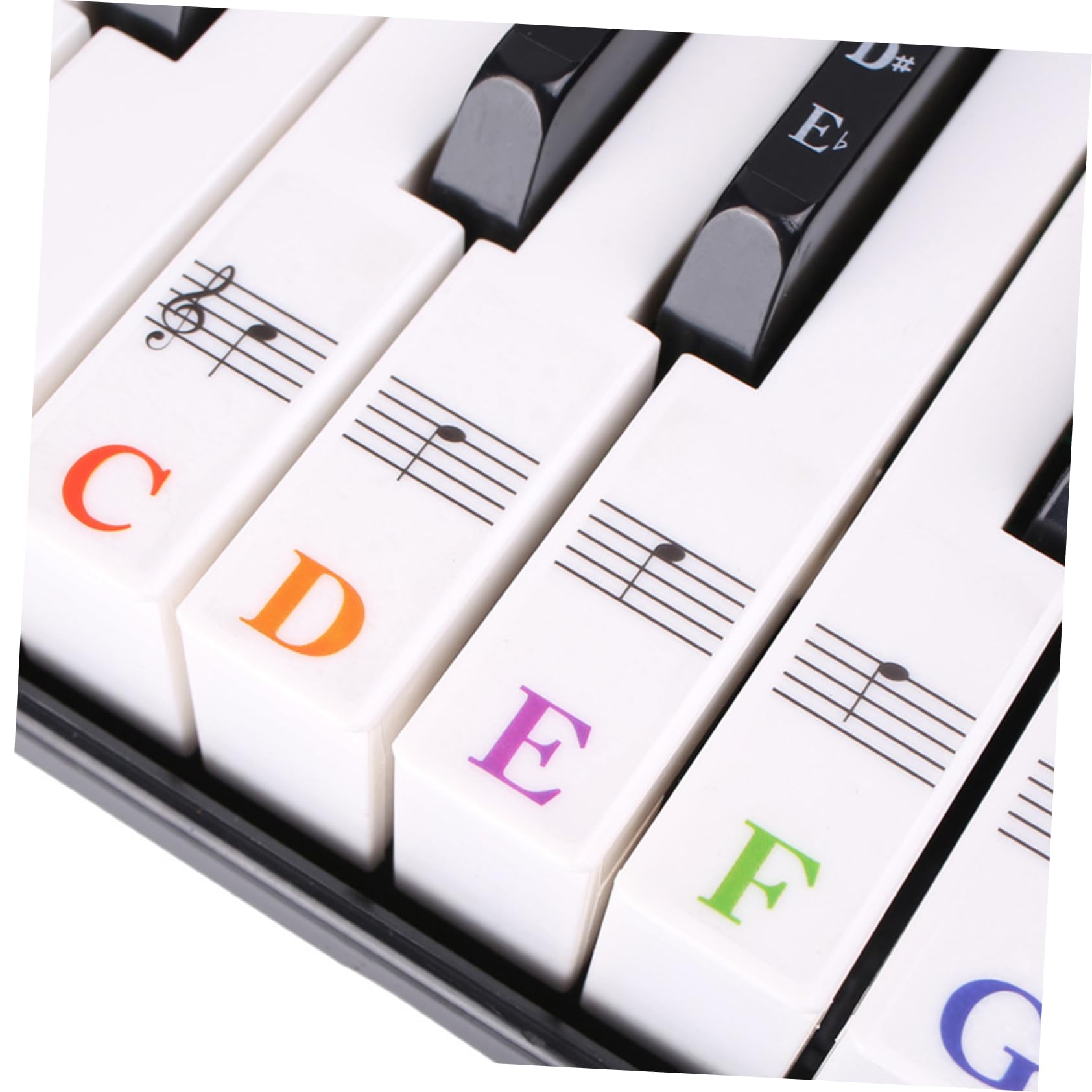 HEMOTON Piano Keyboard Decals 88-Key Colorful Piano Stickers Practical Teaching Tools for Musical Students