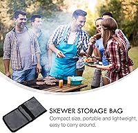Vista 3 de DOITOOL Bolsa de almacenamiento para palos de barbacoa, bolsa impermeable para herramientas de barbacoa, bolsa de almacenamiento de brochetas, bolsa