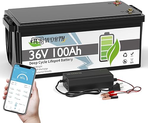 Miniatura 9 de Batería de litio de 12 V/100 Ah Mini, baterías recargables LiFePO4 de ciclo profundo, BMS Bluetooth de 100 A con protección contra bajas