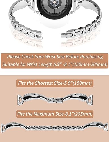 Miniatura 4 de JOYOZY Bandas de metal compatibles con Samsung Galaxy Watch 6 1.575 in 1.732 in 1.693 in 1.850 inWatch 5 1.575 in 1.732 in 1.772 inWatch 4 1.575 in