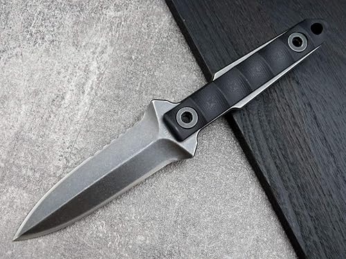 Miniatura 2 de CCanku C1290 Marine Corp - Cuchillo dentado de hoja fija de acero D2 de 8 pulgadas y mango G10 para supervivencia al aire libre, camping, bushcraft