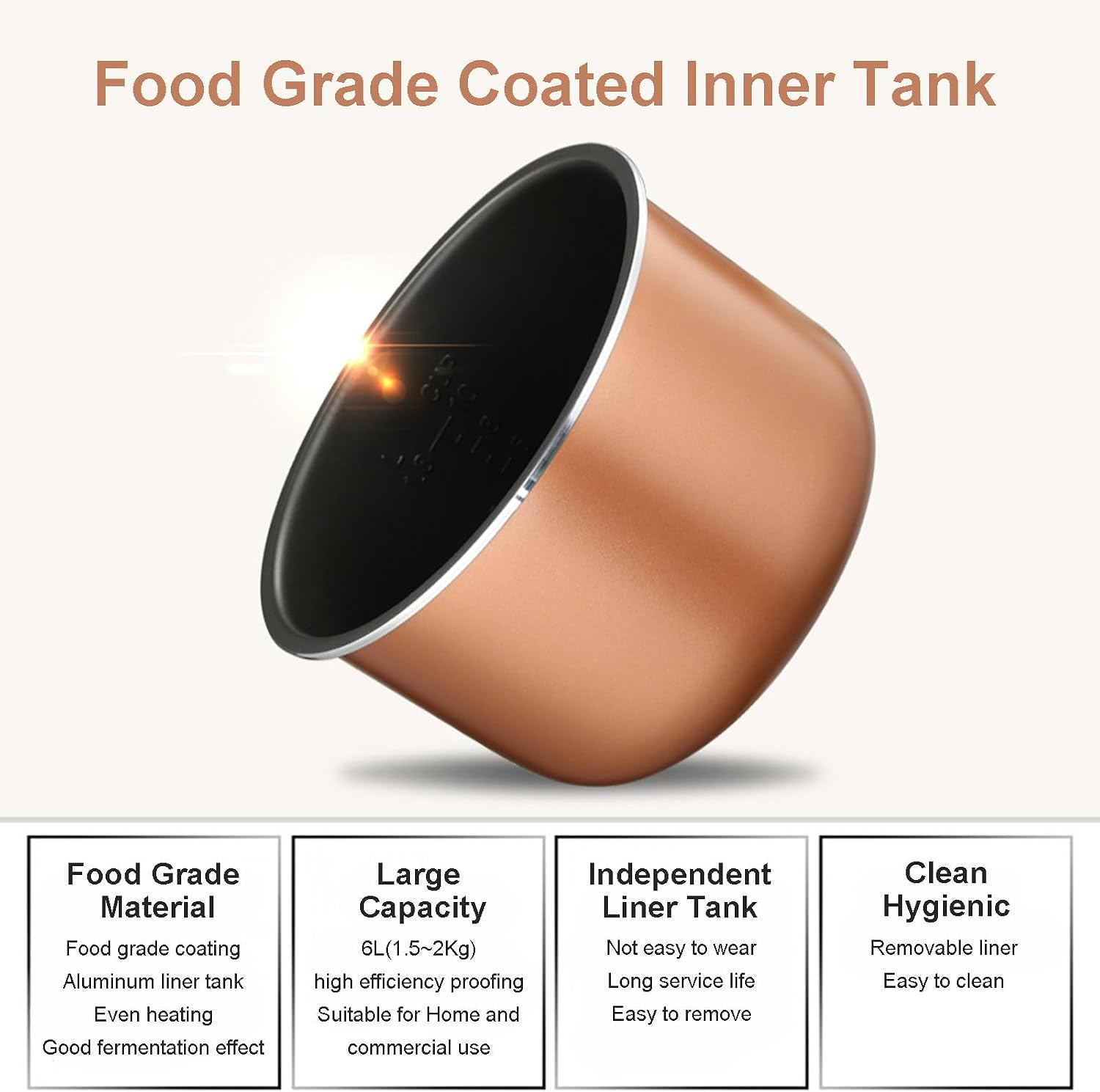 6L Multi-Function Yogurt Machine, Automatic Intelligent Fermenter with Detachable Aluminum Inner, Adjustable Time & Temp, Household Natto/Rice Wine/Black Garlic Fermenter