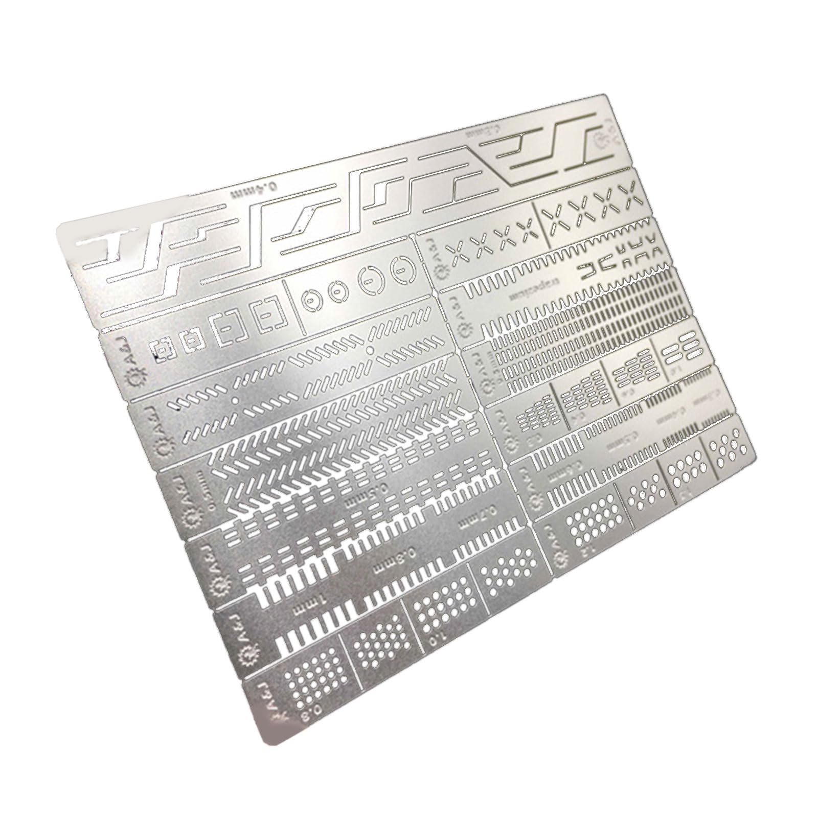 Universal 12 In 1 Scribes Line Templates Ruler Carving Ruler For Detailed Modelcraft Repair Tool Model Tool