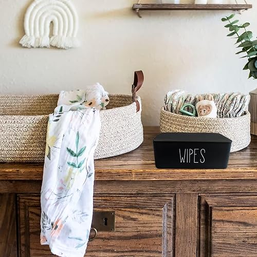 Miniatura 4 de Moorfowl Dispensador de toallitas para bebé, decoración de baño, 7.28 pulgadas de largo x 4.80 pulgadas de ancho x 2.75 pulgadas de alto, contenedor
