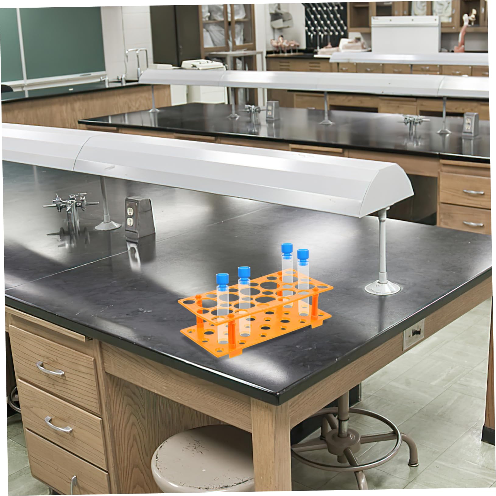 KICHOUSE Rack Lab Tube Racks Laboratory Equipment Test Tube Rack Test Tube Holder Rack Laboratory Tube Rack Test Tube Storage Organizer Sample Tube Rack Pp Orange