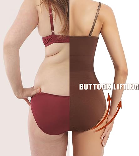 Miniatura 2 de J-pone Body moldeador de 3 piezas con control de abdomen para mujer, bragas para levantar glúteos, elástico, adelgazante, moldeador corporal