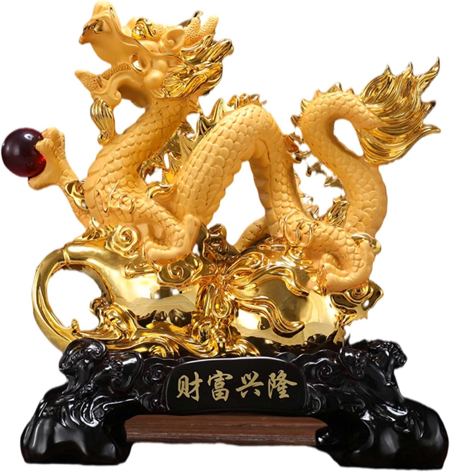 LQ Huang Dao with Longlong Decoration Jinlong Crafts lucky Feng Shui Qinglong Decoration living room wine cabinet decoration Crafts