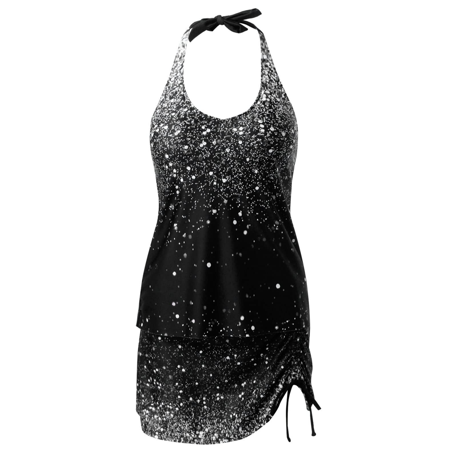 Conjuntos De Bikini for Mujer Tankini 2 Piezas Traje Baño Normal Talle Alto Verde Blanco Azul Dorado Negro Acolchado Trajes con Alambre En Deportes Vacaciones Tirantes Sexy Sostén Acolchados