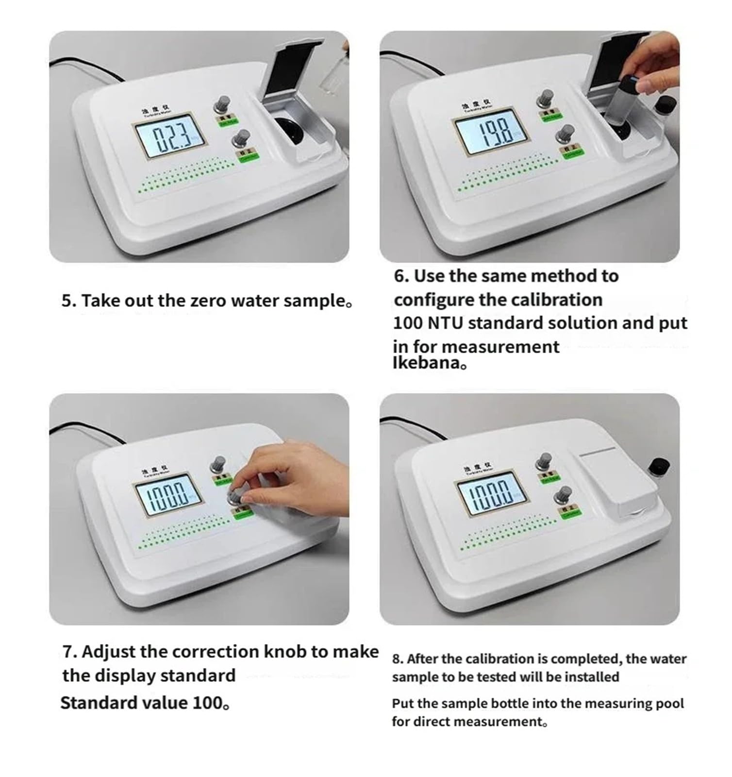 Turbidímetro de medidor de turbidez de luz dispersa de 90 ° de sobremesa con pantalla Digital LCD Probador de calidad del agua for lab Alta sensibilidad | WGZ-20S