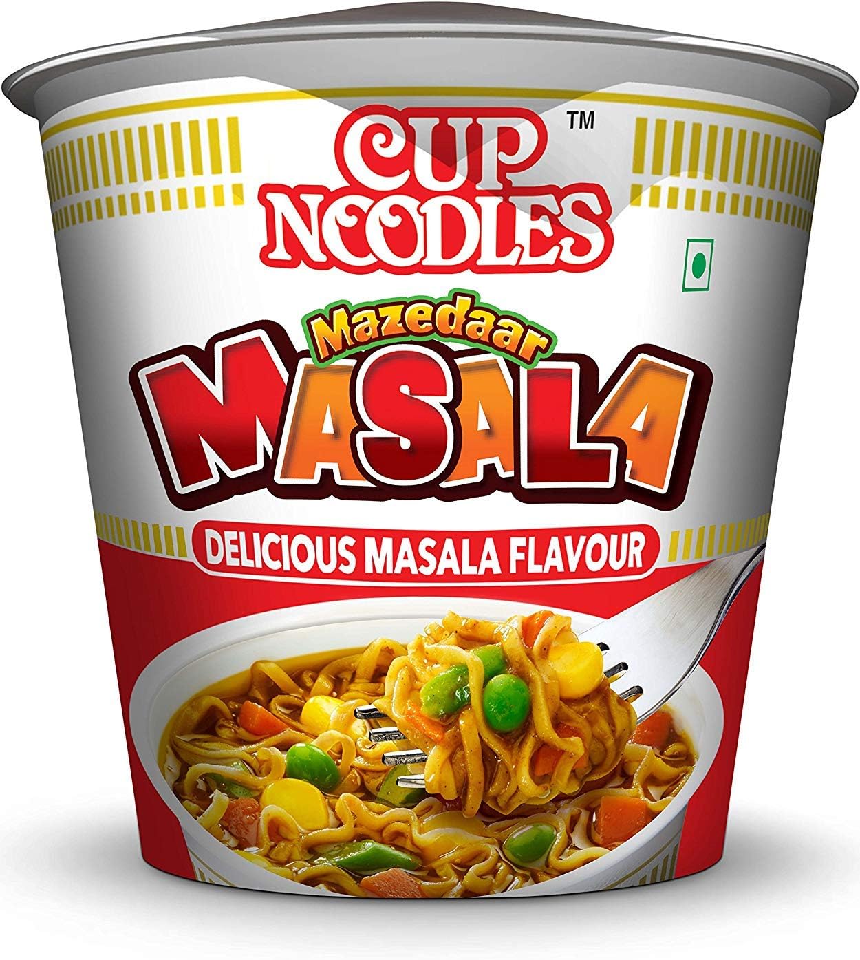 Nissin Cup Noodles Mini Mazedaar Masala | Delicious Indian Masala Flavor | Easy Snack for Anytime Hunger | With Extra veggies more fun | 45g