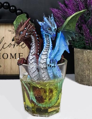 Miniatura 7 de Ebros Gift Drunken Beverage Spirit Cocktail Drink Gin and Tonic Dragon - Figura de tiro de cristal de 6.5 pulgadas de alto, escultura medieval