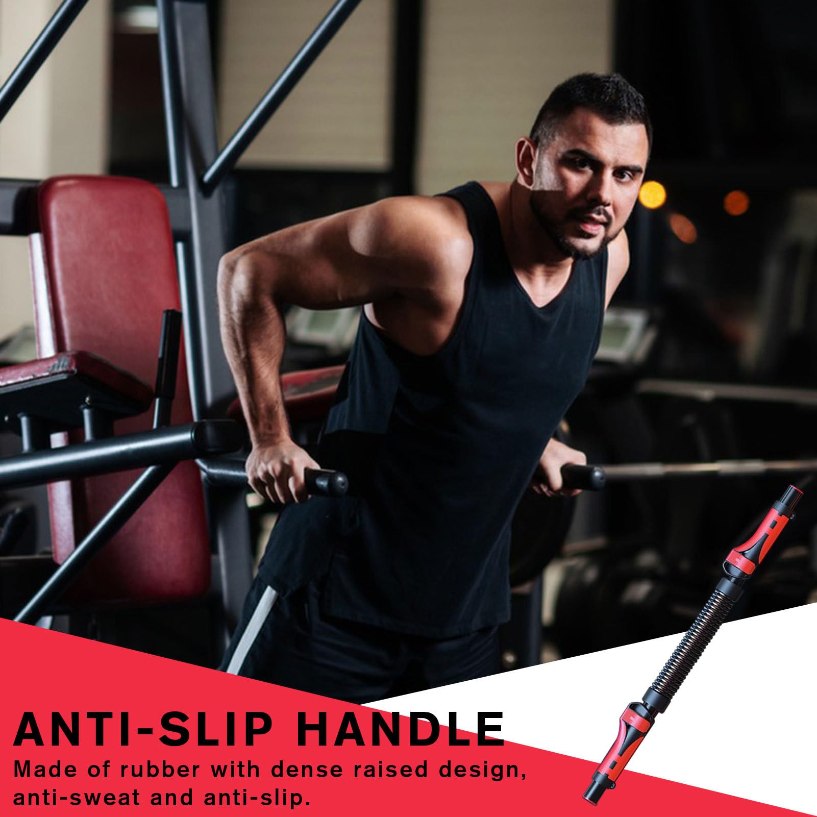 Ejercitador de brazos para hombres, fortalecedor de brazos, expansor de pecho ajustable, equipo de entrenamiento de brazo, ejercitador de brazos, equipo de gimnasio en casa