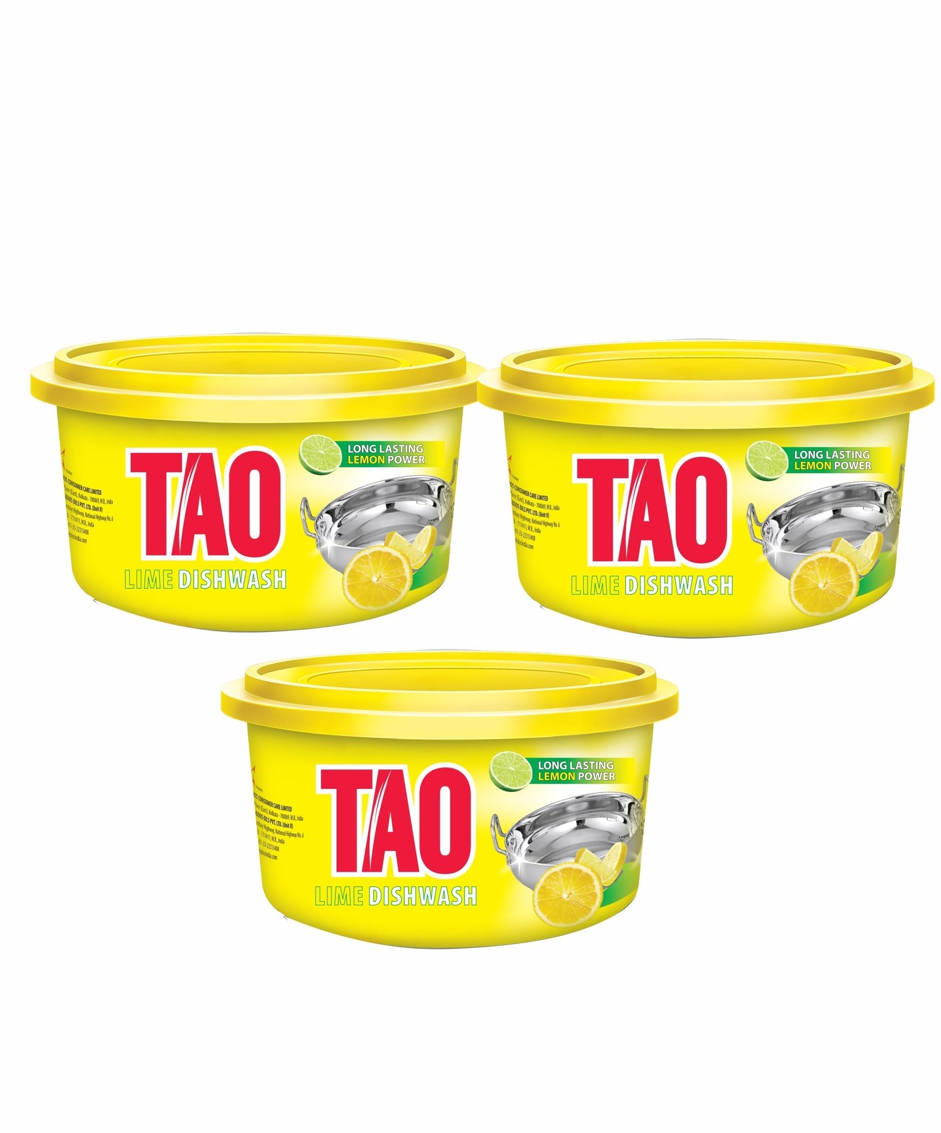 TAO Dishwash Tub 600g | Complete dishwashing solution with Freshness of lemon | No scratch formula | Gentle on hands | Super active anti-grease formula | Pack of 3 (B0CGHM6CD1) Amazon Price History, Amazon Price Tracker