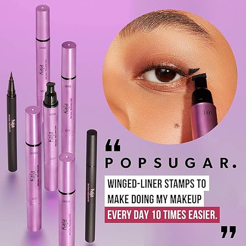 Miniatura 5 de Kaja Delineador de ojos y bolígrafo con alas, sello de guiño + sombra de ojos líquida multiusos y rubor - Whipped Dream 04 Mocha Tarte, paquete de