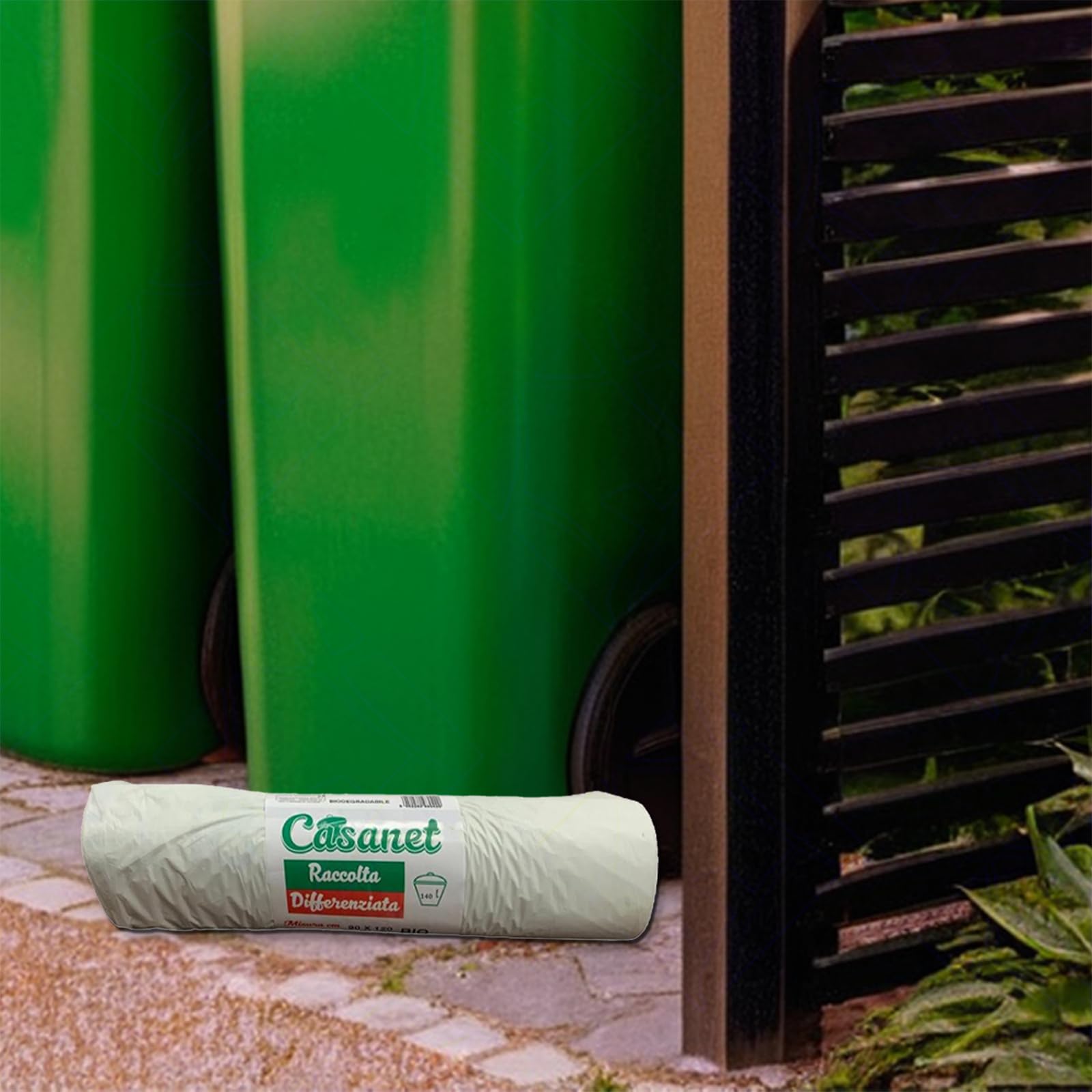 Sicignano 100 Sacchetti Immondizia 140 Litri 90x120 cm Ecologici Biodegradabili, Compostabili, in Mater-B, Sacchi Spazzatura Umido Indifferenziata Rifiuti Organici