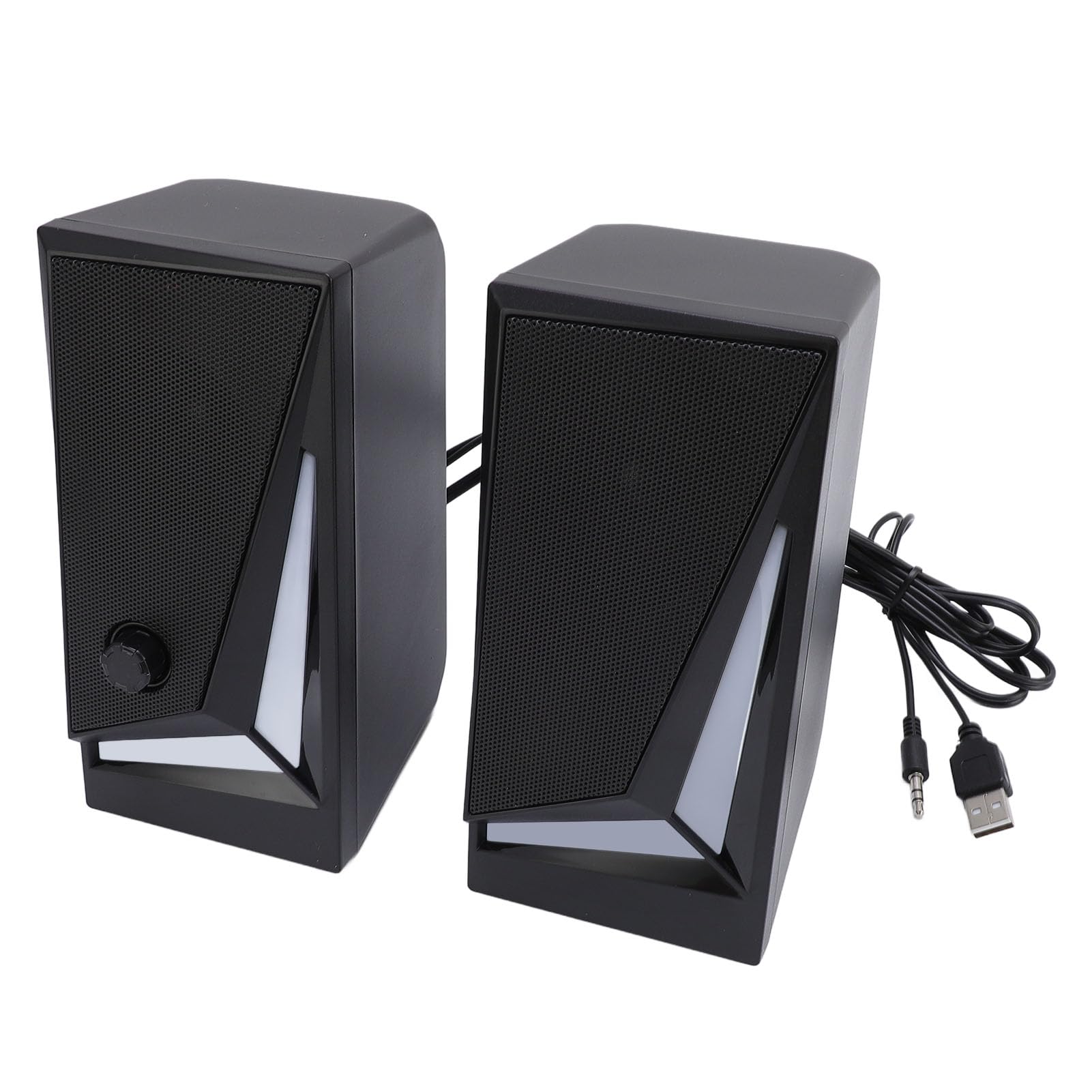 Bewinner Enceinte D'ordinateur RGB, unité Sonore Puissante de 2 Pouces