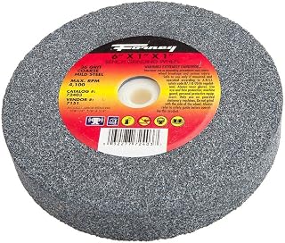 Forney 72404 Bench Grinding Wheel, Vitrified with 1-Inch Arbor, 60-Grit, 6-Inch-by-1-Inch