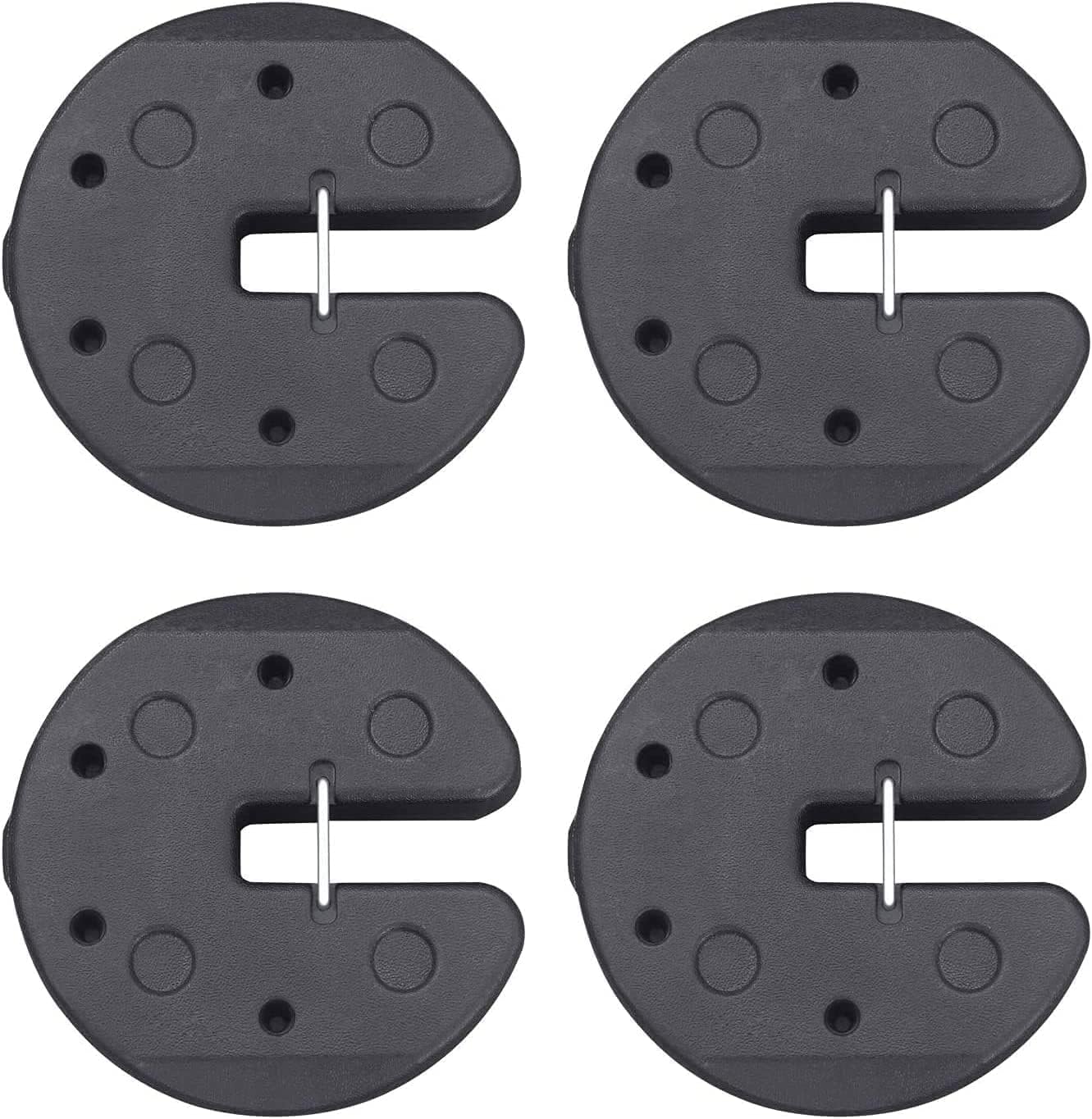 MASTERCANOPY Deluxe Canopy Weights with Hook Design (4-Pcs,Black)