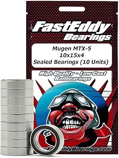 FastEddy Bearings Compatible with Mugen MTX-5 10x15x4 Sealed Bearings (10 Units)