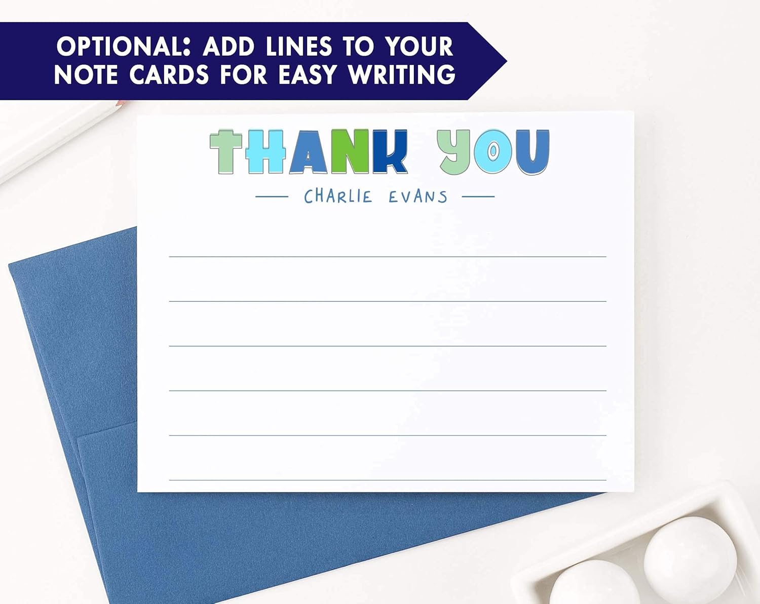 Personalized Thank You Stationery for Boys, Personalized Stationery for Boys, Cute Stationary for Kids Thank You Notes, Kids Stationary with Envelopes, Your Choice of Quantity