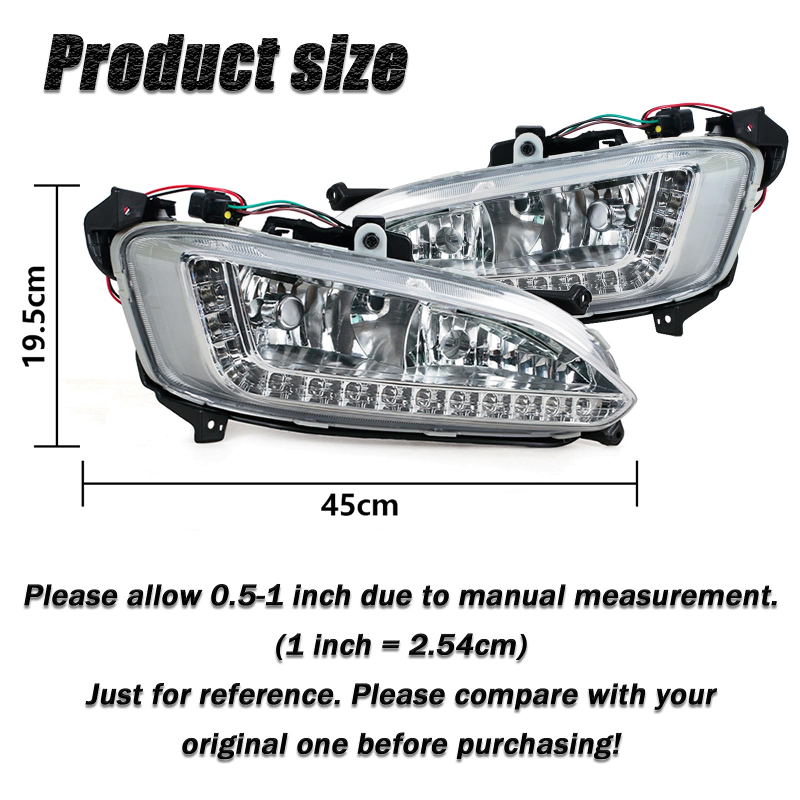 Dla Hyundai Santa Fe IX45 2013 2014 2015 Światła Przeciwmgielne Przednie Światła Do Jazdy Dziennej Montaż Reflektorów Prawy