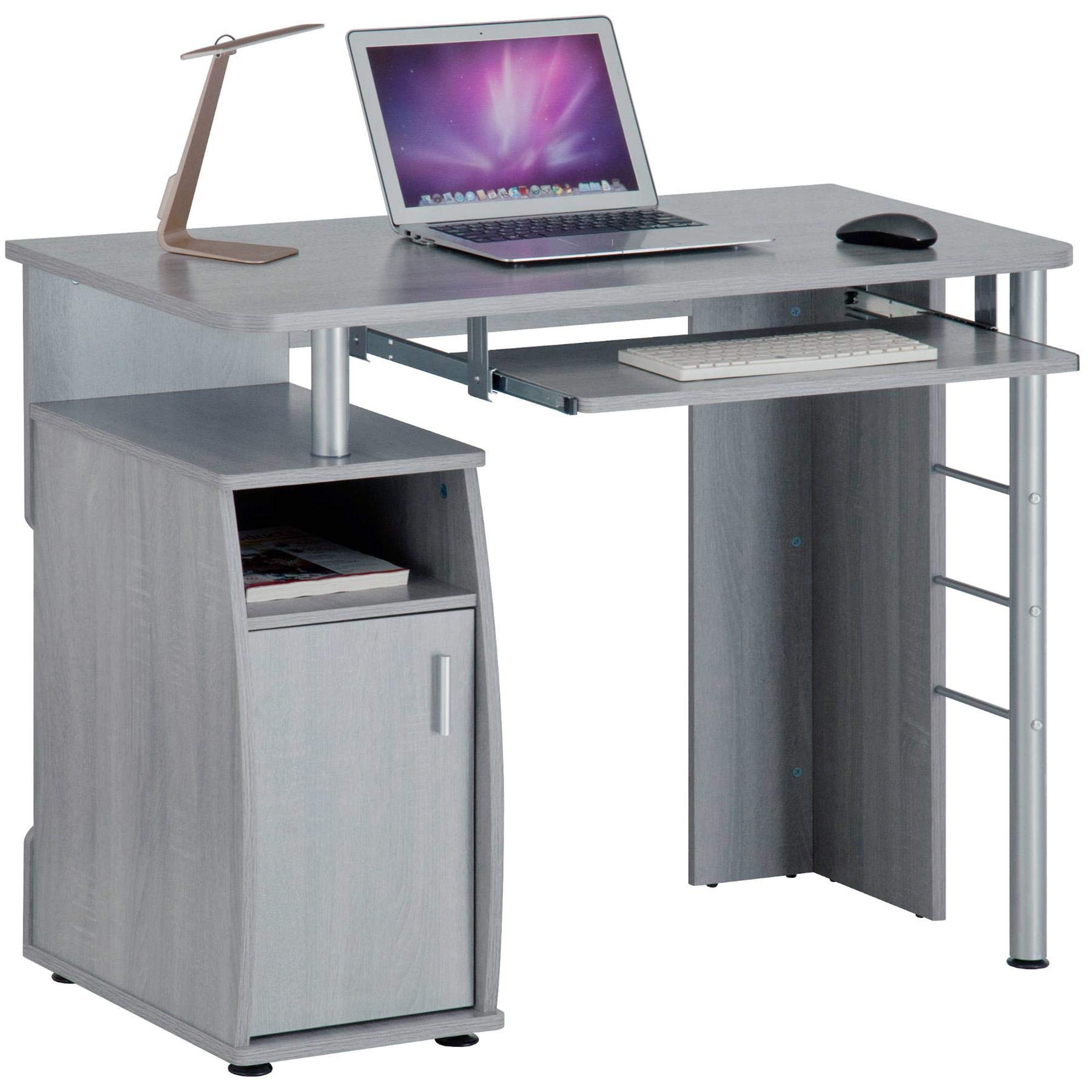 Buy Computer and Writing Desk with Cupboard, Storage & Retractable