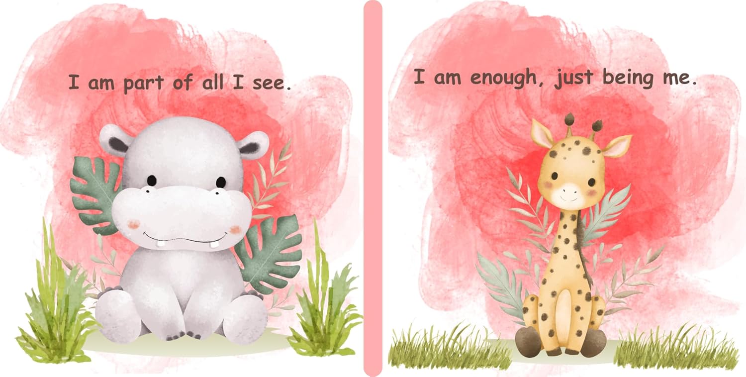 Personalized Kids Storytelling Keepsake Customized 'I Am' Positive Affirmations Book for a Bright and healthy Future- Add Name and Photo | My Little Sunshine | Boho Modern Watercolor used | Simple wording | 8.5 inches | 26 Pages