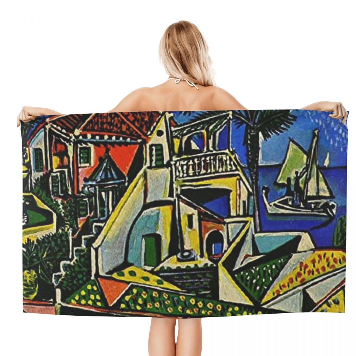 Amazon｜パブロ・ピカソ5 バスタオル 瞬間吸水 速乾 耐久性 ふわふわ