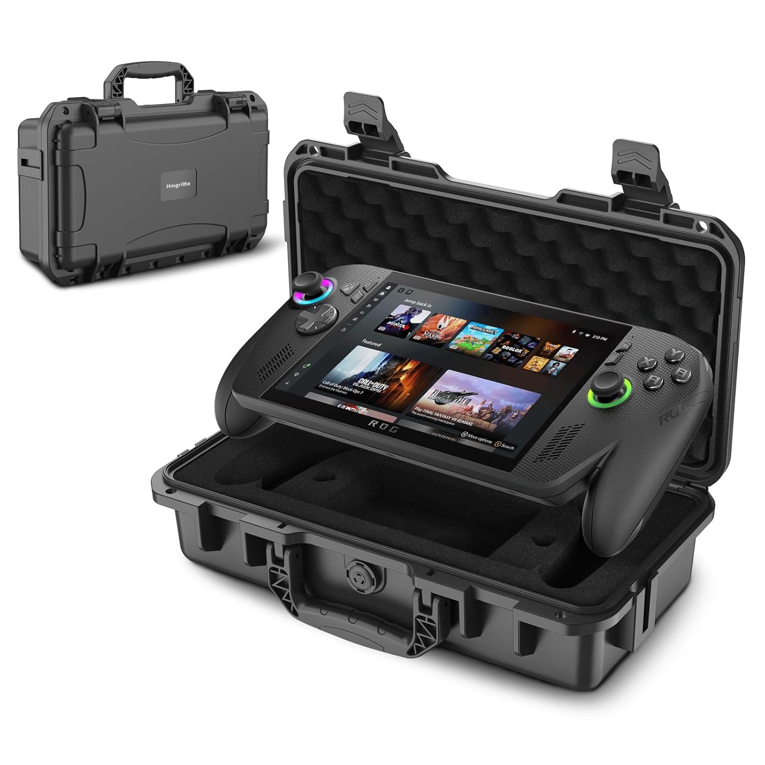 Hmgritto Hard Carrying Case for ASUS ROG Xbox Ally X/ROG Xbox Ally 2025, Waterproof Protective Storage Travel Bag for Console and Charger