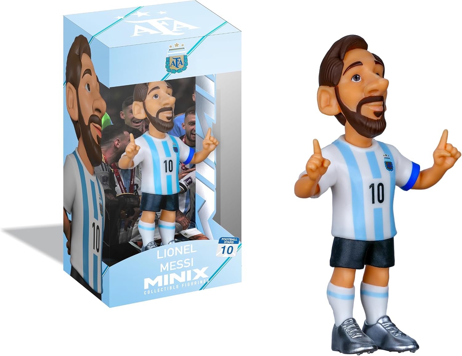 MINIX - Gwiazdy piłki nożnej - Mistrzostwa Świata #10 - Argentyna - Messi - Figurka kolekcjonerska 12 cm
