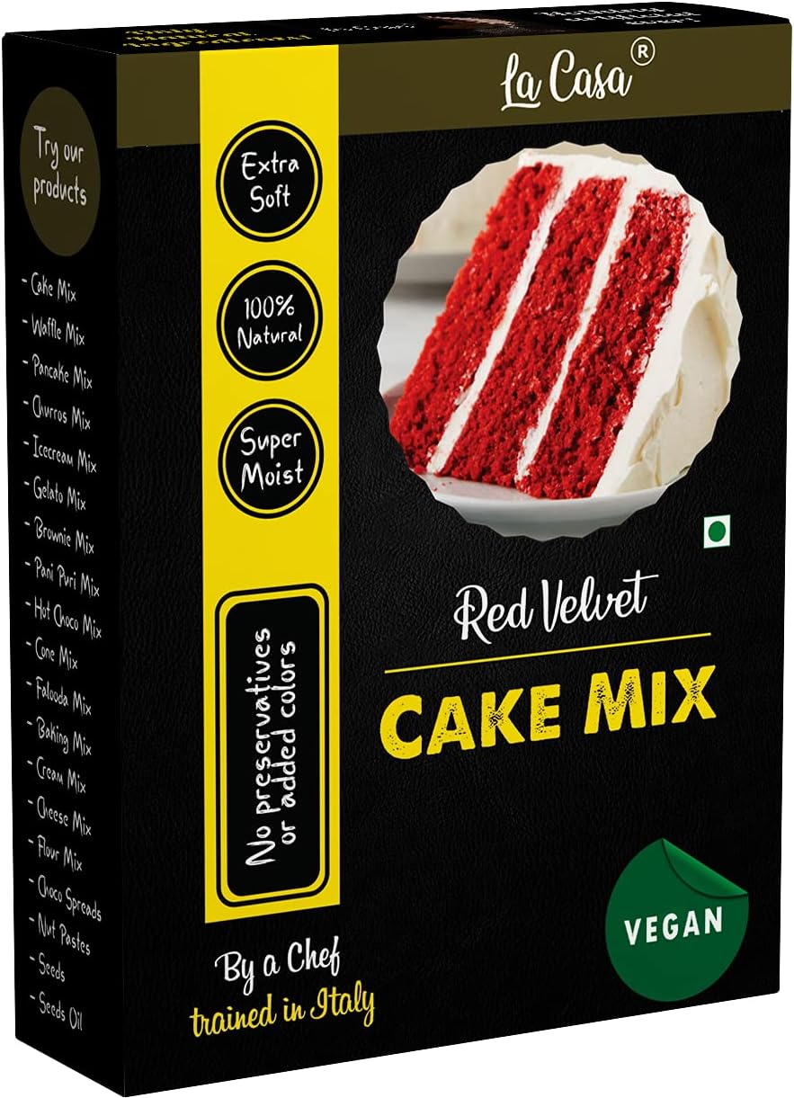 Gelato Red Velvet Eggless Cake Mix, 300 gm