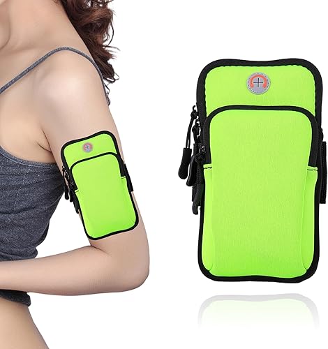 Miniatura 1 de Brazalete para correr, correa deportiva ajustable para correr, brazalete de entrenamiento para iPhone, bolsa de celular para ejercicio, hombres y