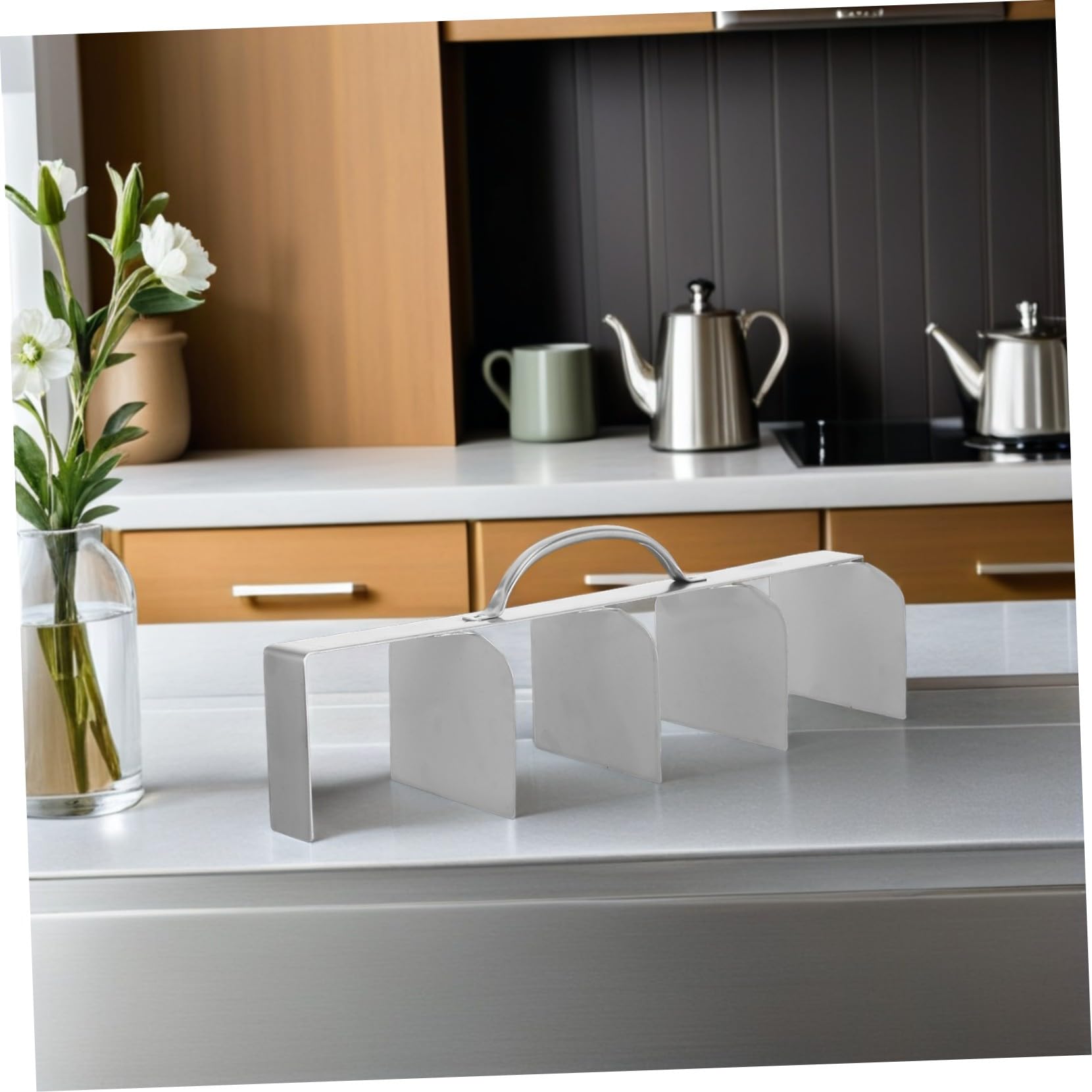 Coupe-pâtisserie Emporte-pièce à Tiramisu 40×9,5 Cm Acier Inoxydable Découpe Précise 5 Parts Égales Ustensile la Cuisine Hygiénique pour Dessert Maison et Professionnel