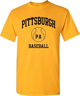 Underground Printing Pittsburgh Classic Baseball Arch Tee - 3XL - Gold
