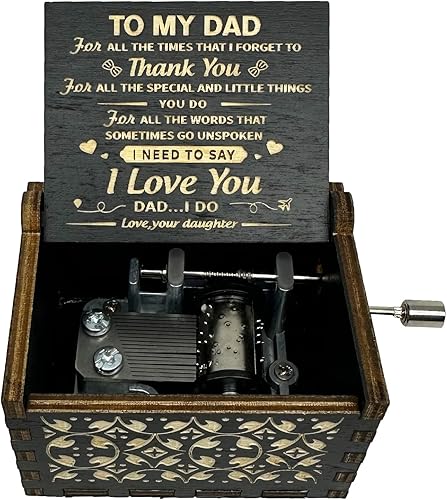 Miniatura 7 de Youtang Caja de música de regalo para papá, You're My Sunshine, madera grabada, regalos personalizables para seres queridos, caja musical de madera