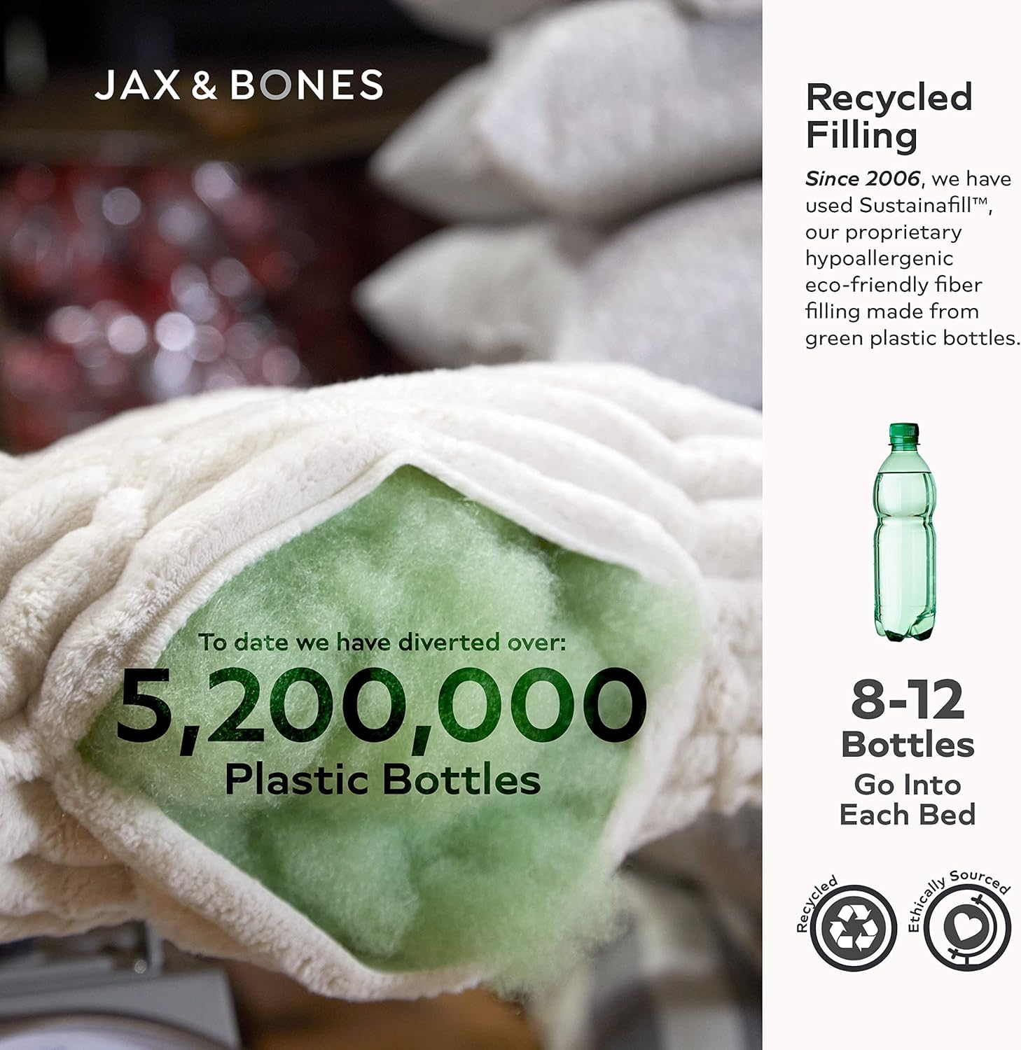 Jax & Bones Legowisko dla psa - można prać w pralce łóżko dla psów - bardzo wytrzymałe wzmocnione boki - mata ze sztucznej skóry w stylu vintage, duże 90 x 80 cm