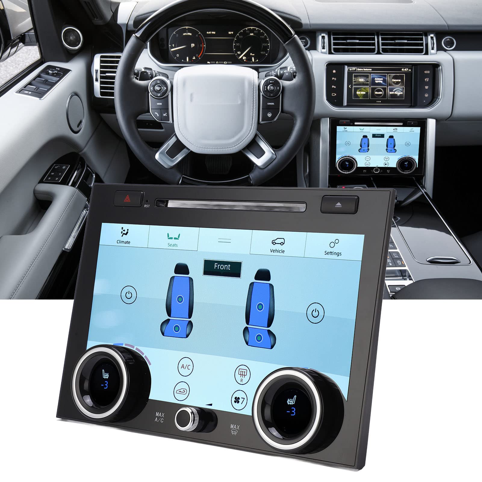 Touchscreen da 10 Pollici per Auto con Schermo Ad Alta Risoluzione, modalità Giorno e Notte Regolabile, Plug and Play, per Range Rover L405
