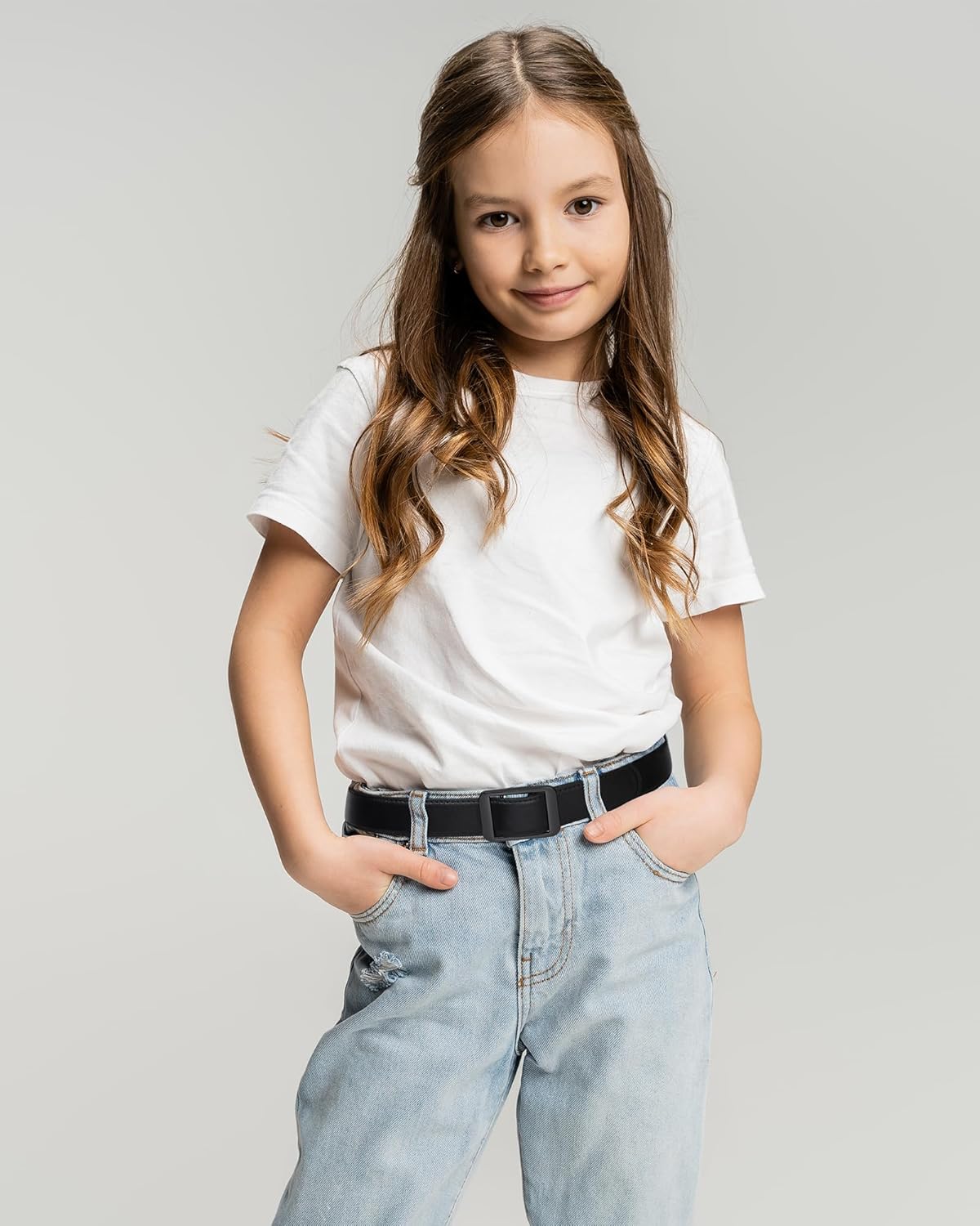 Boys Leather Reversible Belt - Brown and Black Belt for Kids Youth No Hole Uniform Casual Dress Belt - Image 7