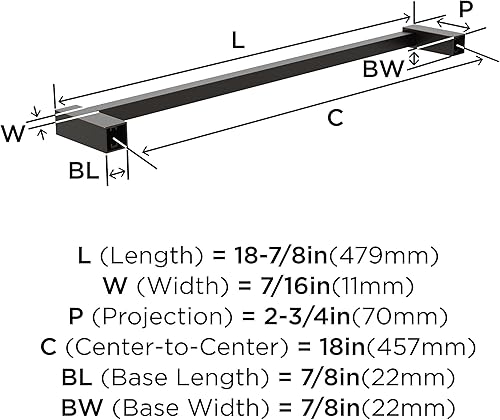 Vista 190 de Amerock BH3608226 Toallero cromado Toallero de 6-1/2 pulgadas (6.496 in) de longitud Monumento Toallero de mano para pared de baño Soporte