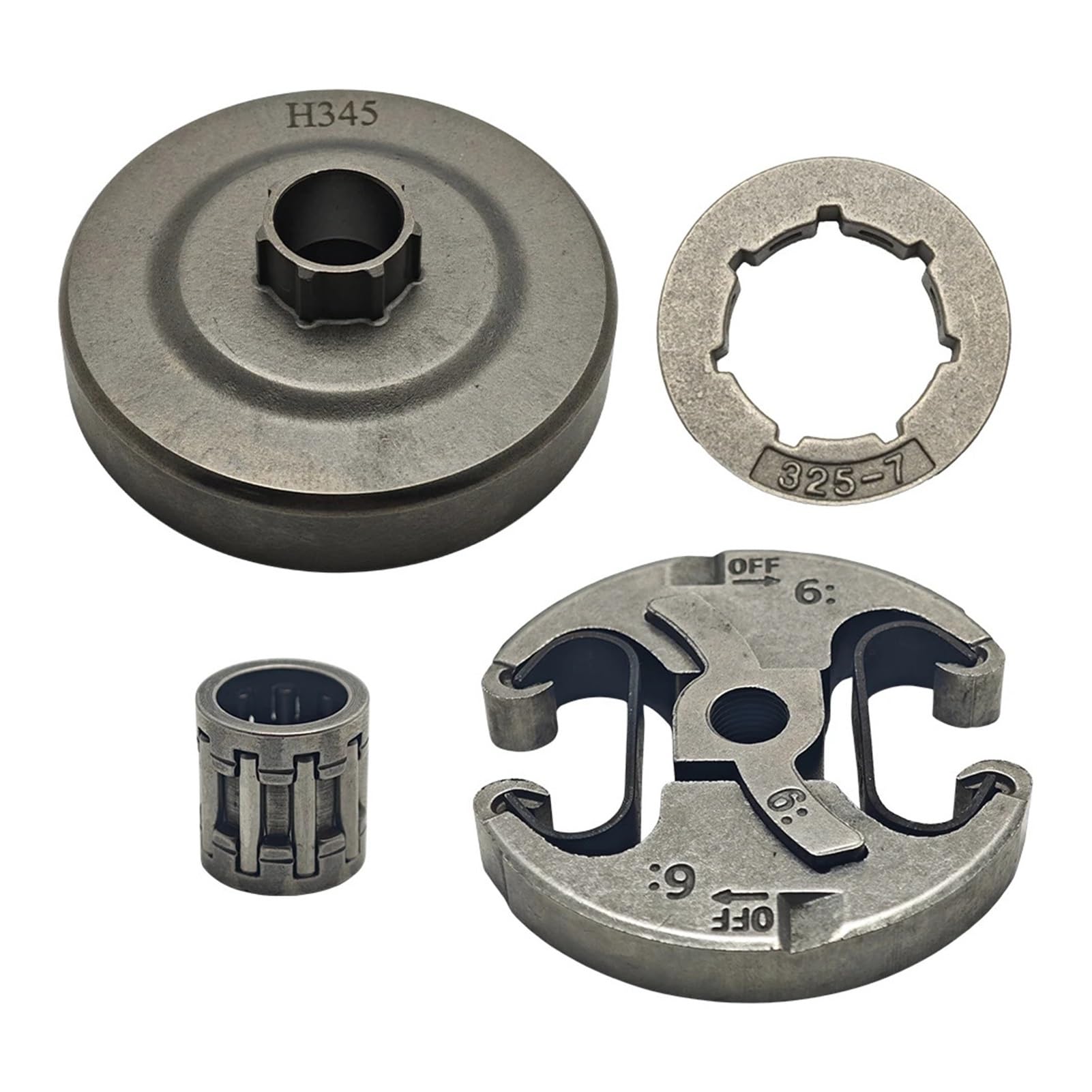 QHLNXSA for Husqvarna 340 345 346XP 350 351 353 445 450 E Sprocket Rim Needle Bearing Kit Garden Tools .325"-7T Clutch Drum