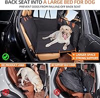 Vista 2 de YJGF Extensor de asiento trasero, funda de asiento de perro para asiento trasero, funda de asiento de coche de fondo duro para perros, hamaca
