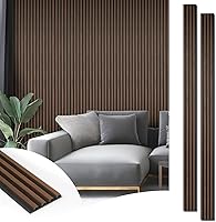 Vista 1 de Art3d WPC - Paquete de 8 paneles de pared de listones de madera para decoración de interiores, paneles acústicos de madera 3D acanalados para sala