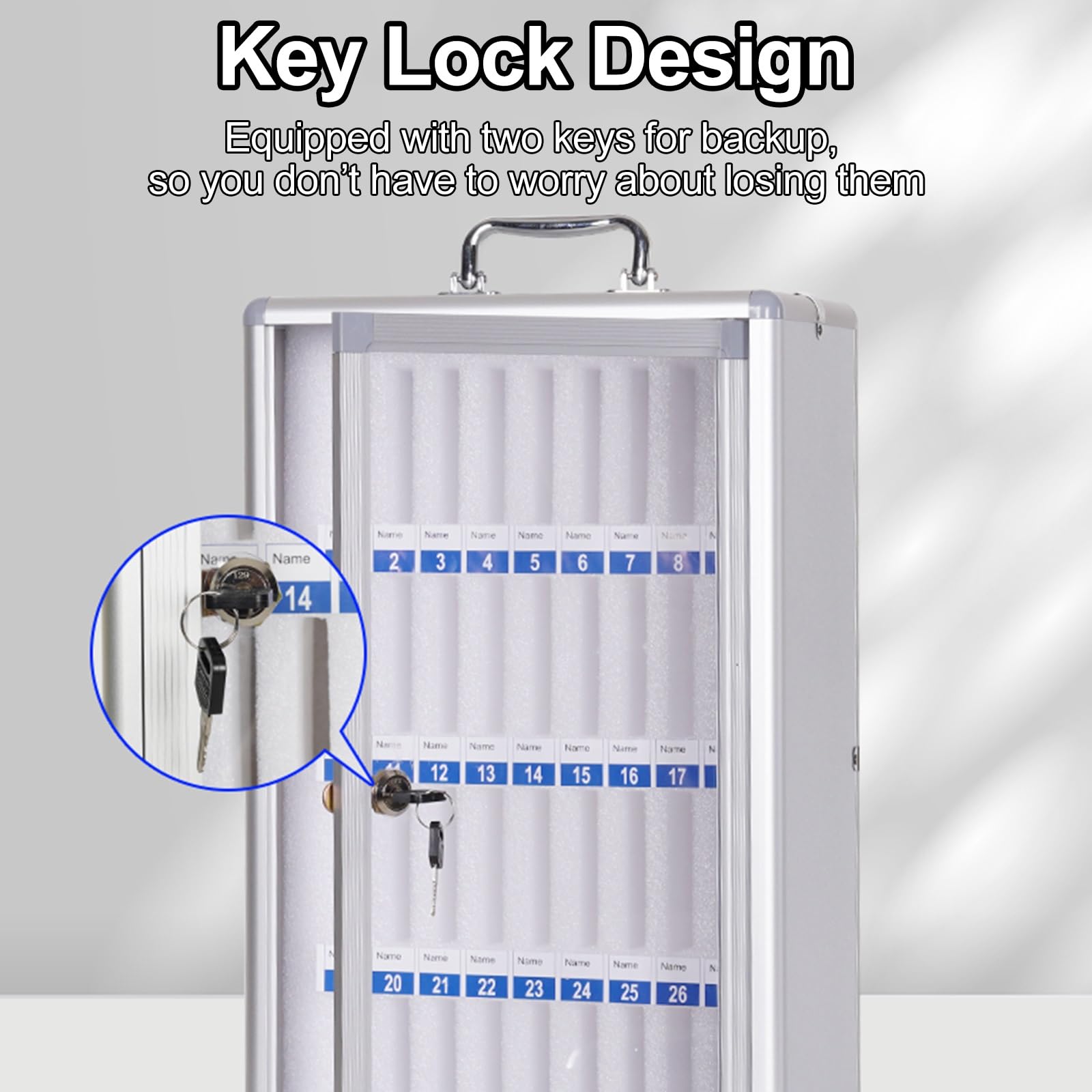 Armadietto da parete per insegnanti, in lega di alluminio, con serratura e maniglia di sicurezza, pratico per forniture scolastiche e design elegante