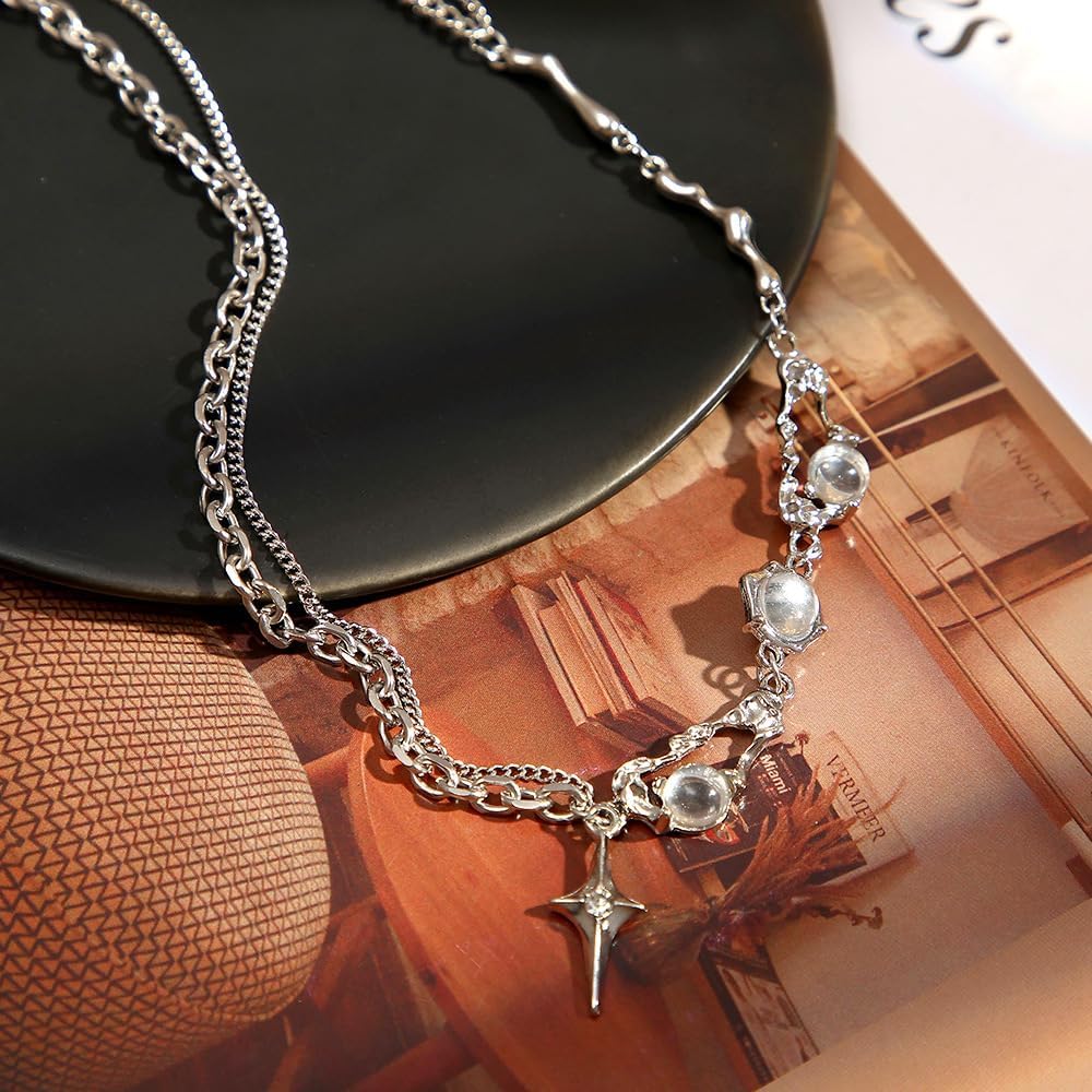 37pcs Silver Jewelry Set With 3 PCS Necklace, 14 PCS Bracelet, 7 PCS Ear Cuffs Earring, 6pcs Hoop Earrings,7pcs silver rings set For Women For Birthday Gifts - Image 6